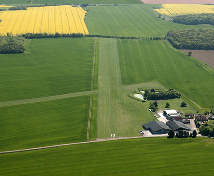 Crowfield Airfield from the air
